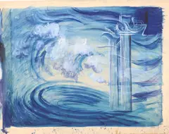 The Planets: Mercury by Hugh Stevenson, Oil on paper, sold Dec 2022