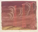 The Planets: Mars by Hugh Stevenson, Oil on paper, sold Dec 2022