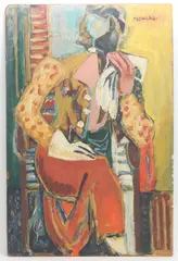 Untitled by Frederick Childs, Oil on board, sold Dec 2022