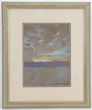 Untitled by Violet Oakley, Pastel of a sunset by Violet Oakley, sold Dec 2023
