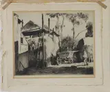 Straw Barracks by Daniel Garber, Etching, sold Dec 2023