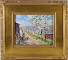 Spring, Ferry Rd by Christopher G. Willett, Oil on board, sold Dec 2023