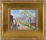 Spring, Ferry Rd by Christopher G. Willett, Oil on board, sold Dec 2023