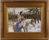 Crow Scouts by Christopher G. Willett, Oil on board, sold Dec 2023