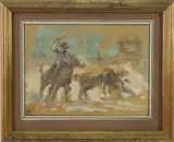CH by Jr. Hargens Charles W., Watercolor gouache, sold Dec 2023