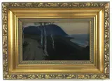 A Road Along Coast at Dusk by Bror Julius Olsson Nordfeldt, Oil on board, sold Dec 2023