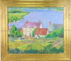 River House by Joseph Barrett, Oil on canvas, sold Dec 2023
