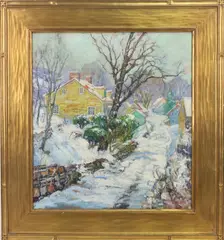 Boxwood by Fern Isabel Kuns Coppedge, Oil on canvas, sold Dec 2023