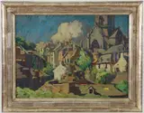in Bernard Badura (1896 - 1986) Frame by Mary Elizabeth Price, Oil on board, sold Dec 2023