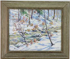 Untitled by Christopher Willett, Oil on board, sold Dec 2023