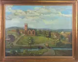 Church on the Hill by Walter Emerson Baum, Oil on canvas, offered Dec 2023