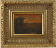 Untitled by George Inness, Oil on board, sold Dec 2023