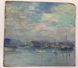 Untitled by Elizabeth F. Washington, Oil on board, sold Dec 2023
