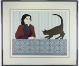 Meditation and Minou by Will Barnet, Serigraph "Meditation and Minou", sold Dec 2023