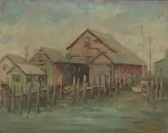Untitled by Fred W. Weber, Oil on board, sold Dec 2023
