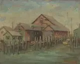 Untitled by Fred W. Weber, Oil on board, sold Dec 2023