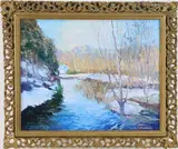 Untitled by Ray Overpeck, Oil on board, sold Dec 2023