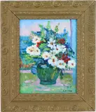Flowers by the Window by Ray Overpeck, Oil on canvas, sold Dec 2023