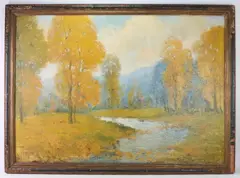 Untitled by Ernest T. Fredericks, Oil on canvas, sold Dec 2023
