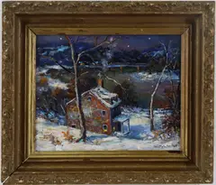 Untitled by Christopher Willett, Oil on board, sold Mar 2024