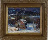 Untitled by Christopher Willett, Oil on board, sold Mar 2024