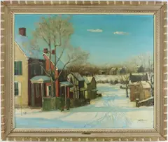 Green St by Walter Emerson Baum, Oil on canvas, sold Mar 2024