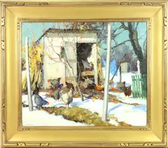 Chicken Coop by Harry Leith-Ross, Oil on canvas, sold Mar 2024
