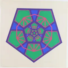 Untitled by Ronald Abram, Screenprint "Infinitesimale Constantes 7", offered Mar 2024