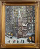 Trinity, New York City by Christopher Willett, Oil on board, sold Sep 2022