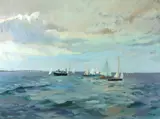 Untitled by Albert B. Serwazi, Oil on canvas, sold Sep 2022