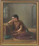 Untitled by Susie M. Barstow, Oil on board, sold Sep 2022