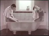 Two men in a Tub by Steve Walker, Oil on canvas, sold Sep 2022