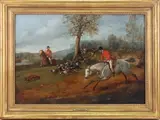 Fox Hunting by Henry Thomas Alken Sr, Oil on canvas, sold Sep 2022