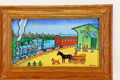 Untitled by John "Jack" Savitsky, OIl on board, sold Sep 2022
