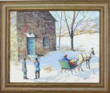 At the Mill, Tinicum by Christopher Willett, Oil on canvas, sold Sep 2022