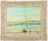 in Newcomb Maklin Frame Frame by Maurice Molarsky, Oil on canvas, sold Sep 2022