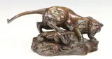 Drame du Desert (Desert Drama) by Georges Gardet, Bronze sculpture, sold Jun 2023
