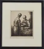 Diner Time by Richard Thomas Hood, Etching, offered Jun 2023