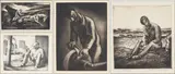 Corn Husking by Richard Thomas Hood, Etchings (4), sold Jun 2023