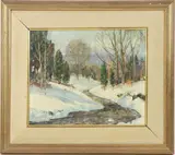 Untitled by Arthur James Emery Powell, Oil on board, sold Jun 2023