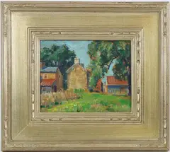 New Hope by John Fulton Folinsbee, Oil on board, sold Jun 2023
