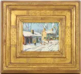Early Morning, Bucks County by Christopher G. Willett, Oil on board, sold Jun 2023