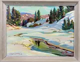 Untitled by Harold Sleichter Etter, Oil on board, sold Jun 2023