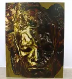 Mask by Joseph Raffael, Oil on canvas, sold Jun 2023