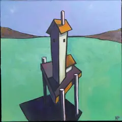 Green Bay by Michael McGuire, Oil on canvas, sold Jun 2023