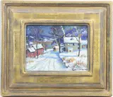 Troy Lemere Frame by Christopher G. Willett, Oil on board, sold Jun 2023
