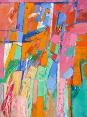 Untitled by Irving B. Haynes, 1990, acrylic on paper, sold Oct 2020