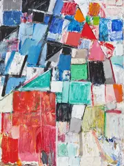 Untitled by Irving B. Haynes, 1990, acrylic on paper, sold Oct 2020