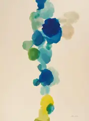 By the Dawn by Alice Baber, 1962, watercolor on Arches paper, sold Oct 2020