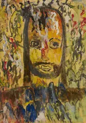 Untitled by Purvis Young, oil on board, sold Oct 2020